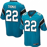Nike Men & Women & Youth Panthers #22 Thomas Blue Team Color Game Jersey,baseball caps,new era cap wholesale,wholesale hats